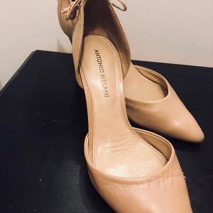 Antonio Melani Leather Nude D’Orsay Pumps, sz 7.5